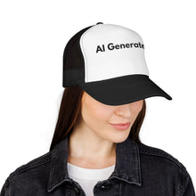Load image into Gallery viewer, AI Generated, Trucker Hat, Custom Tech Humor Mesh Cap, Developer Graphic Gear
