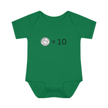 Load image into Gallery viewer, Dimes = 10 Infant Baby Rib Bodysuit