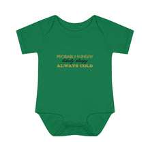 Load image into Gallery viewer, Hungry Sleepy Cold Infant Baby Rib Bodysuit