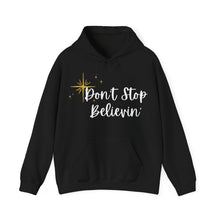Load image into Gallery viewer, Don't Stop Believing Hoodie | Holiday Hoodie Gift | Christmas Sweatshirt | Cozy Winter Hoodie |