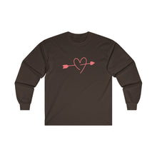 Load image into Gallery viewer, Pink Arrow Heart Ultra Cotton Long Sleeve Tee