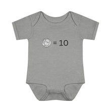 Load image into Gallery viewer, Dimes = 10 Infant Baby Rib Bodysuit