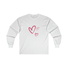 Load image into Gallery viewer, Pink Hearts Ultra Cotton Long Sleeve Tee