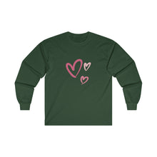 Load image into Gallery viewer, Pink Hearts Ultra Cotton Long Sleeve Tee