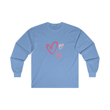 Load image into Gallery viewer, Pink Hearts Ultra Cotton Long Sleeve Tee