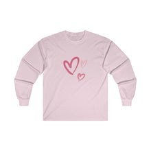 Load image into Gallery viewer, Pink Hearts Ultra Cotton Long Sleeve Tee