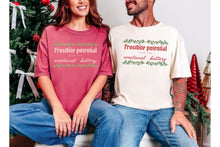 Load image into Gallery viewer, Low Emotional Battery Funny Christmas Shirt, Holiday Forecast Comfort Colors Tee, Introvert Xmas Gift, Christmas Party Tee
