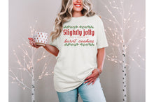 Load image into Gallery viewer, Chance of Burnt Cookies Funny Christmas Shirt, Holiday Forecast Comfort Colors Tee, Baking Xmas Gift, Christmas Party Tee
