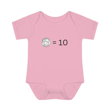 Load image into Gallery viewer, Dimes = 10 Infant Baby Rib Bodysuit