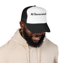 Load image into Gallery viewer, AI Generated, Trucker Hat, Custom Tech Humor Mesh Cap, Developer Graphic Gear
