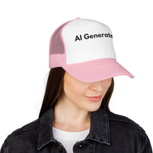 Load image into Gallery viewer, AI Generated, Trucker Hat, Custom Tech Humor Mesh Cap, Developer Graphic Gear
