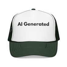 Load image into Gallery viewer, AI Generated, Trucker Hat, Custom Tech Humor Mesh Cap, Developer Graphic Gear
