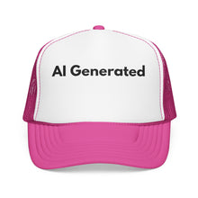 Load image into Gallery viewer, AI Generated, Trucker Hat, Custom Tech Humor Mesh Cap, Developer Graphic Gear
