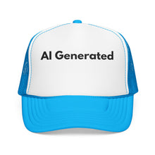 Load image into Gallery viewer, AI Generated, Trucker Hat, Custom Tech Humor Mesh Cap, Developer Graphic Gear
