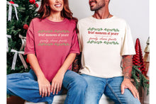 Load image into Gallery viewer, Family Chaos Fronts Funny Christmas Shirt, Holiday Forecast Comfort Colors Tee, Family Christmas Gift, Christmas Party Tee
